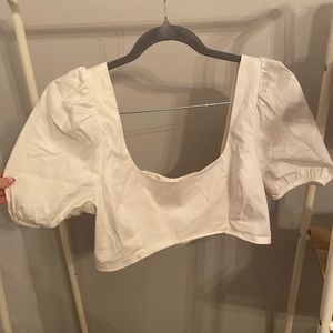 Off white poplin top from dynamite in size large.